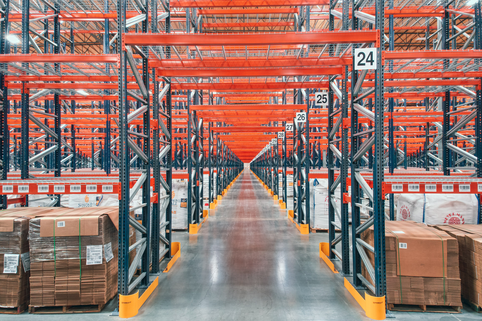 Industrial pallet racking installation in Bartlett warehouse